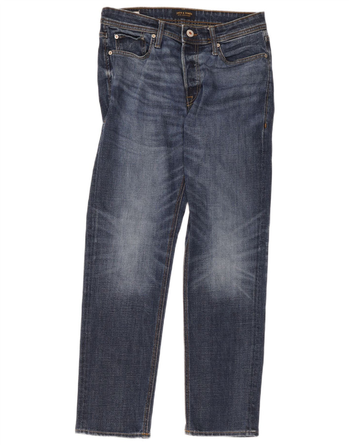 Jack & Jones Herren Straight Jeans W30 L32 Blaue Baumwolle