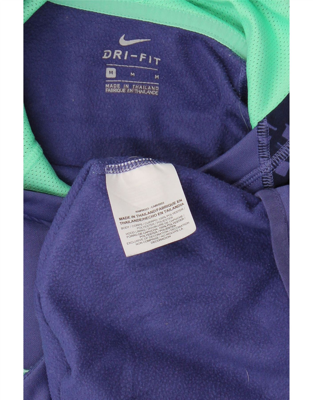 NIKE Damen Dri Fit Graphic Hoodie Pullover UK 14 Medium Purple Geometrisch