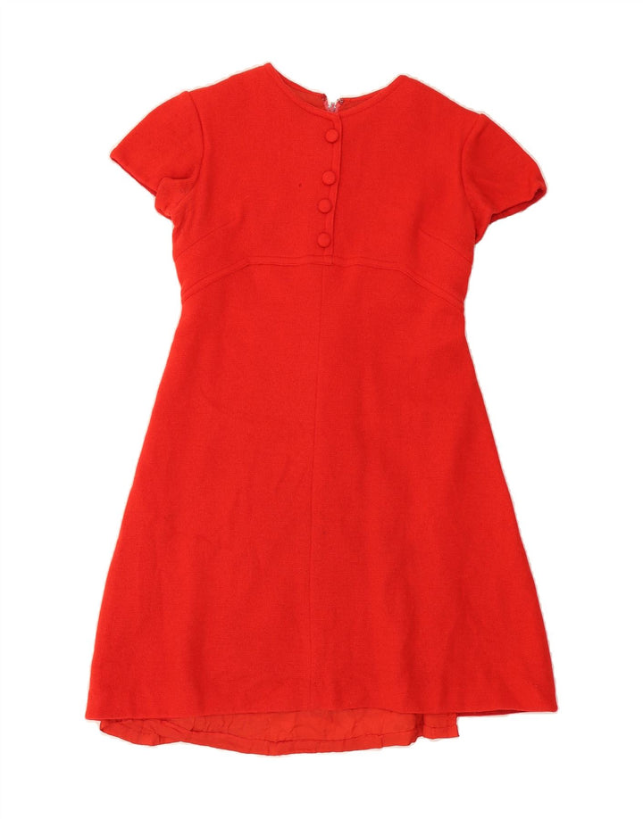 VINTAGE Womens A-Line Dress UK 12 Medium Red Vintage Vintage and Second-Hand Vintage from Messina Hembry 