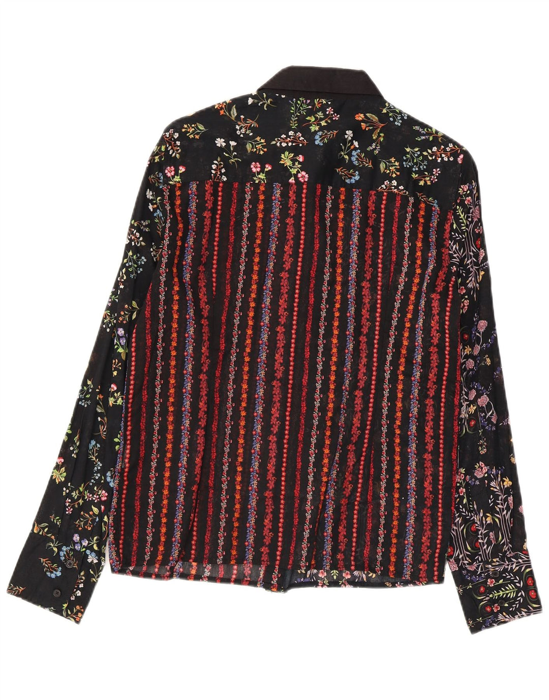 Desigual Damen-Hemd UK 14 Medium Mehrfarbig mit Blumenmuster
