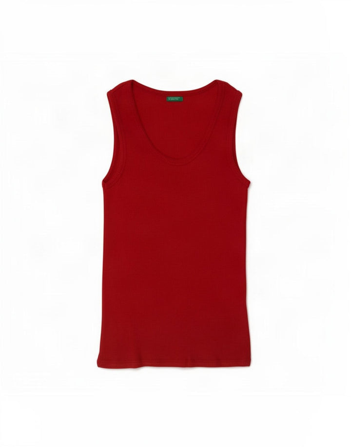 Benetton Damen Weste Top UK 8 Small Rot