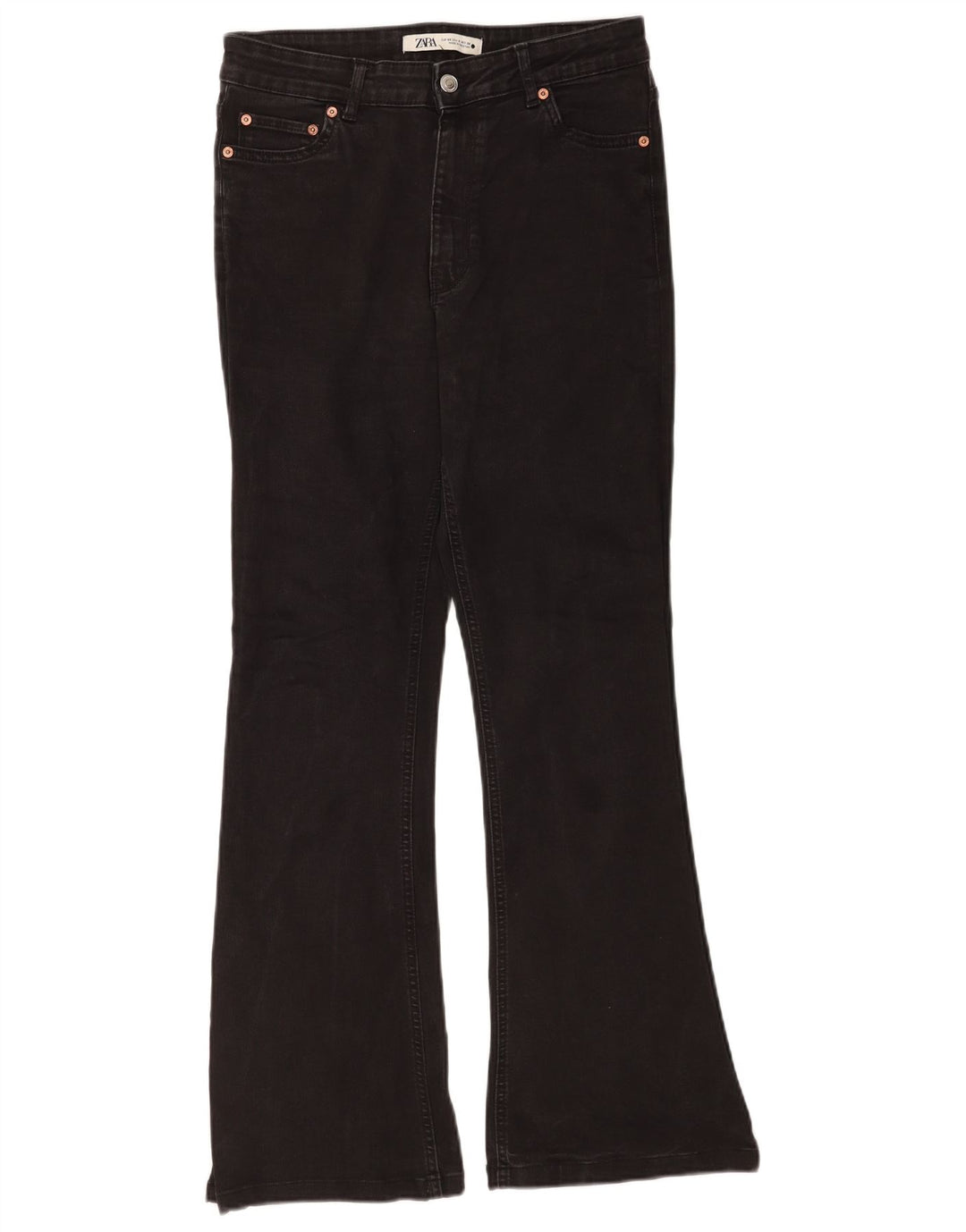 Zara Damen Schlagjeans EU 40 Medium W30 L30 Schwarze Baumwolle