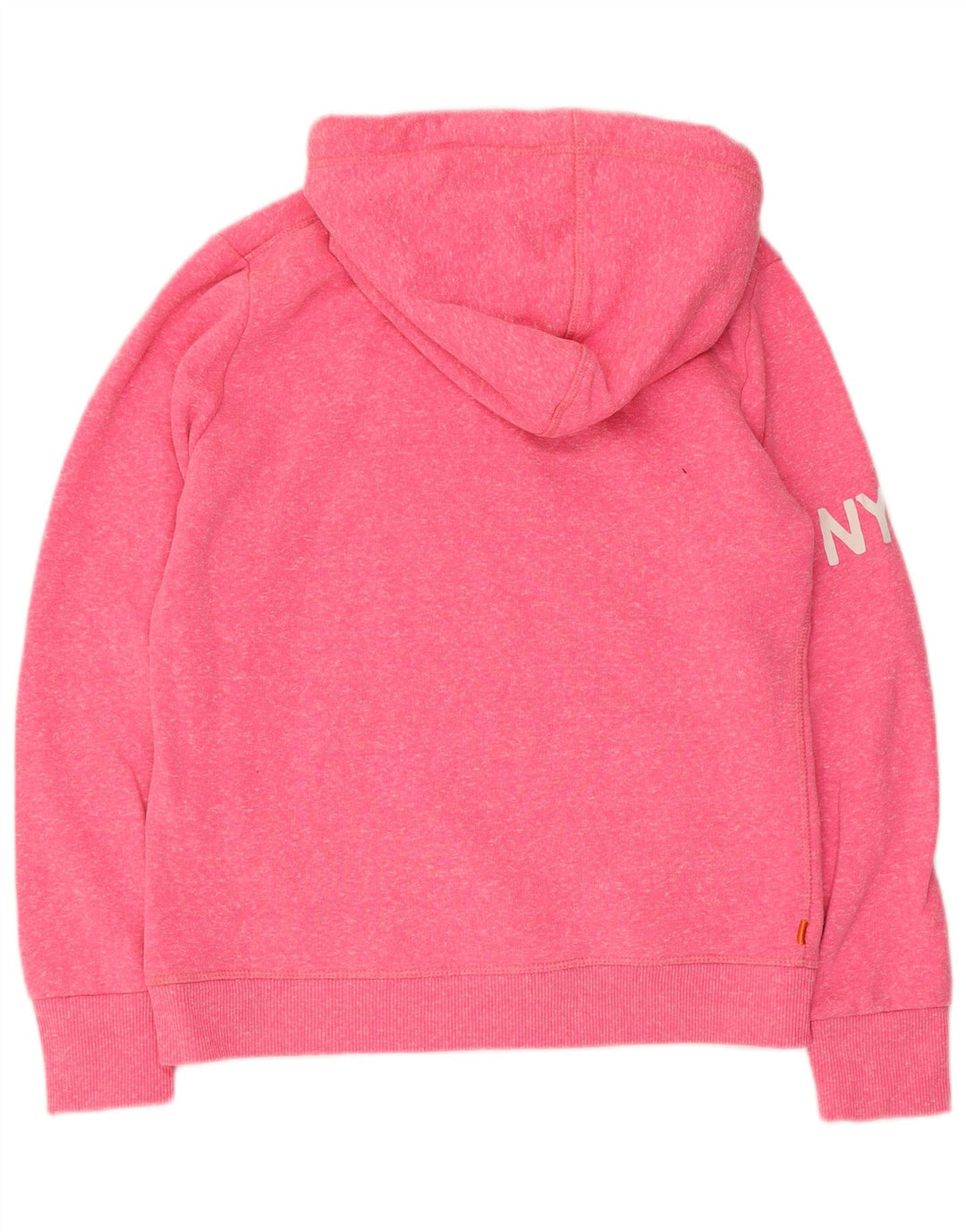 Superdry Damen-Kapuzenpullover mit Grafik, UK 14, mittelrosa, Polyester
