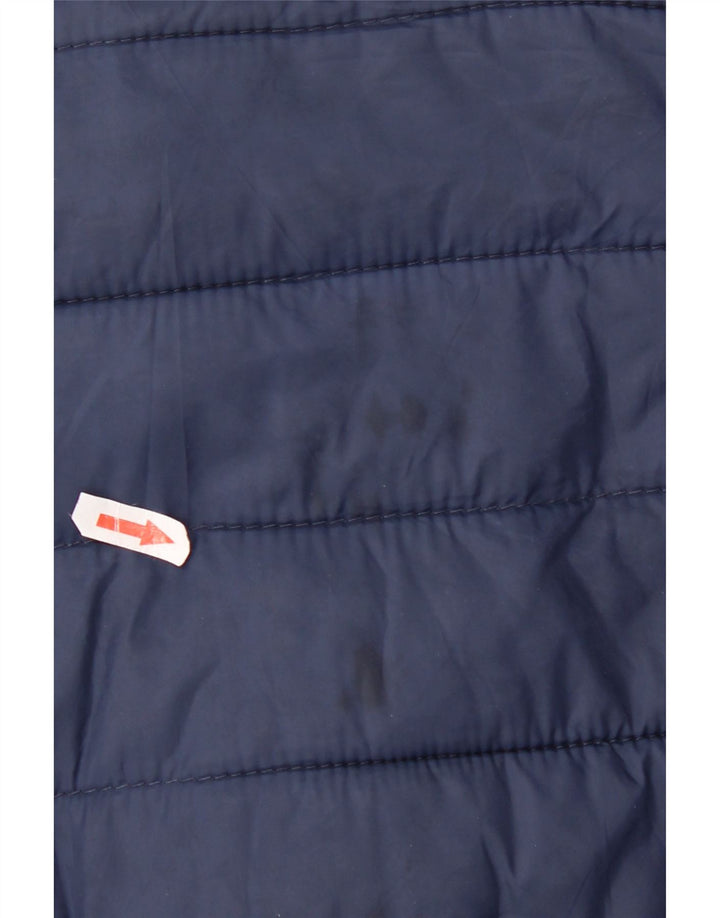 Superdry Herren Wattierte Jacke UK 40 Large Marineblaues Nylon