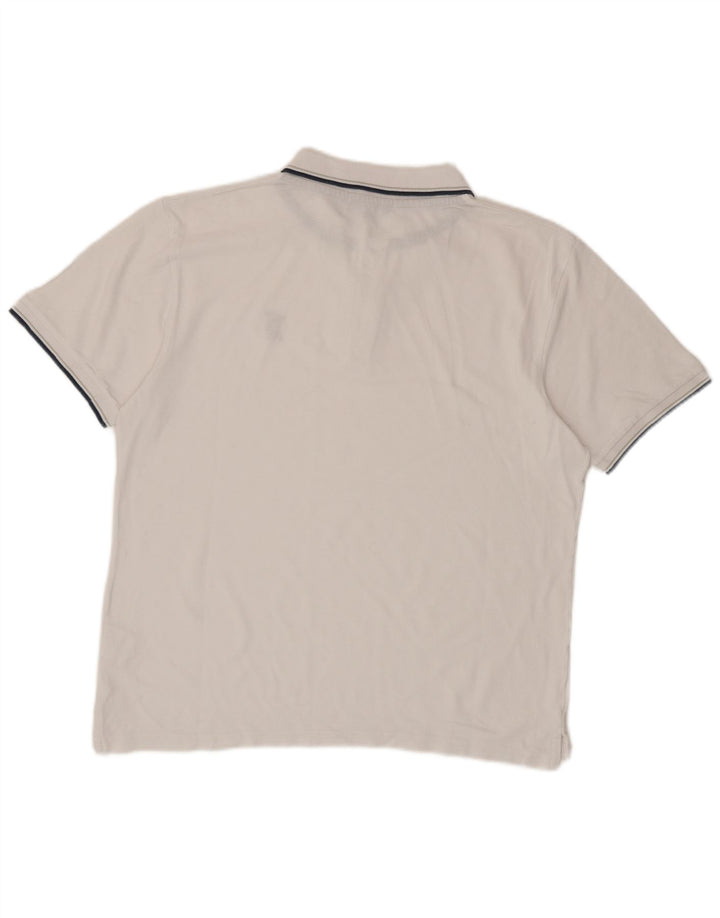 Trussardi Herren-Poloshirt XL aus weißer Baumwolle