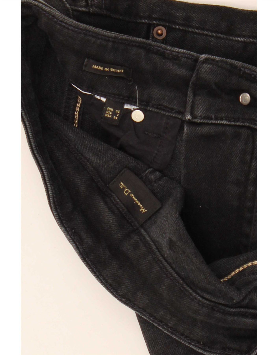 Massimo Dutti Damen Slim Jeans EU 34 2XS W24 L28 Schwarz