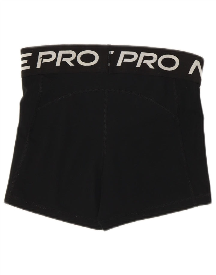 Nike Damen Dri Fit Graphic Sport Shorts UK 10 Small Schwarz Polyester