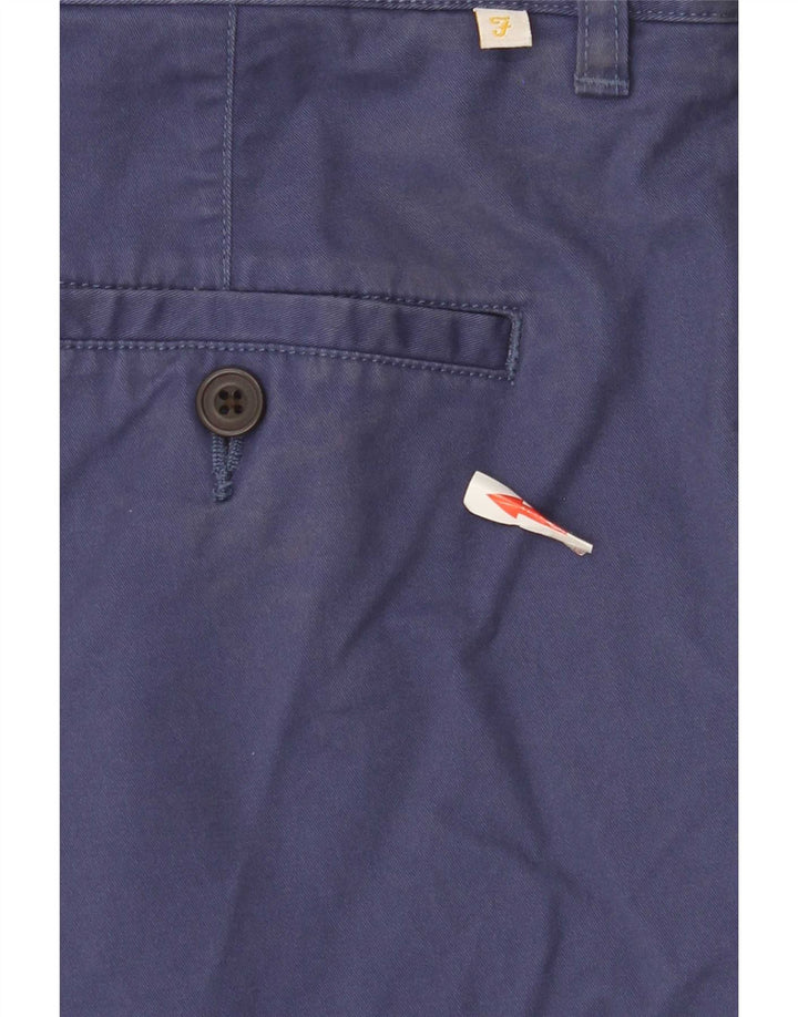 Farah Herren-Chinoshorts, normal, W34, groß, aus blauer Baumwolle