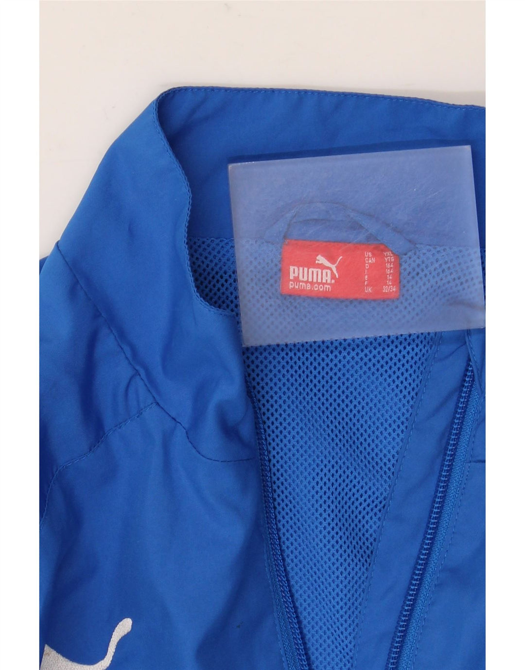 Puma Jungen-Trainingsanzug-Top-Jacke, 13–14 Jahre, blaues Farbblockdesign