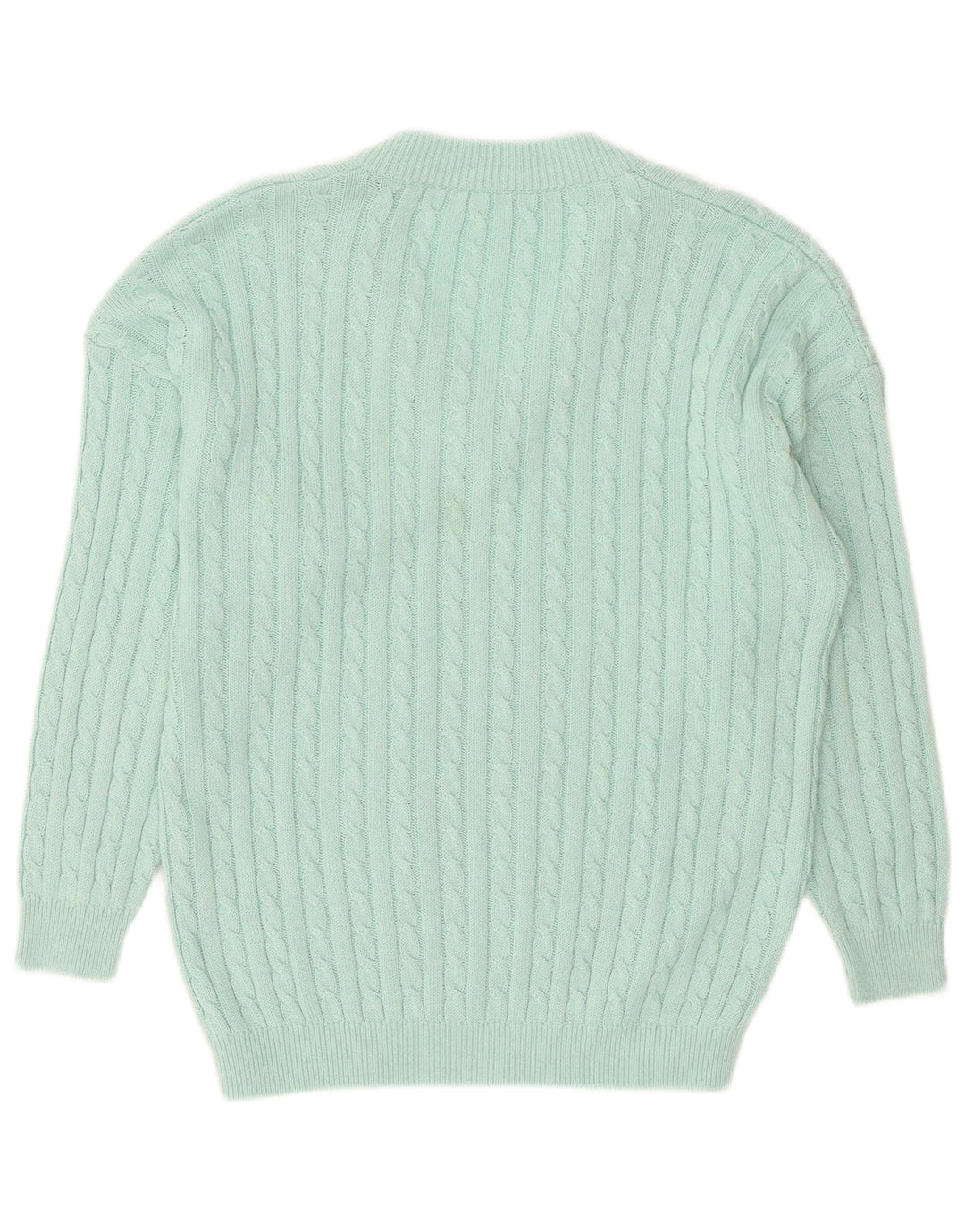 Vintage Herren V-Ausschnitt Pullover Pullover Groß Türkis