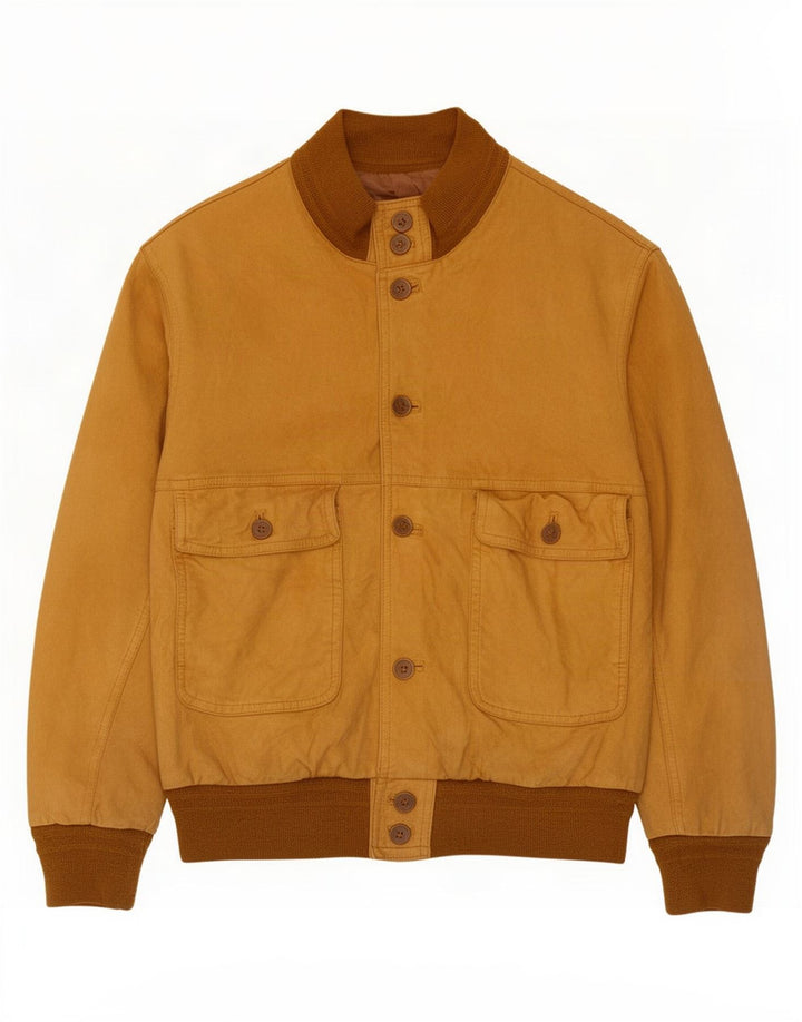 Vintage Herren Wildleder Bomberjacke IT 50 Großes Beige Leder