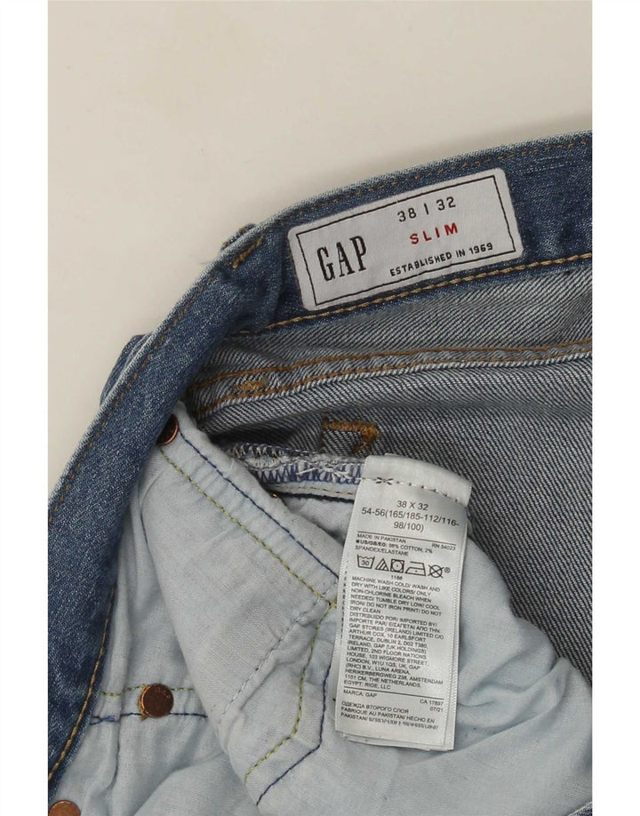 Gap Damen Slim Jeans W38 L32 Blaue Baumwolle