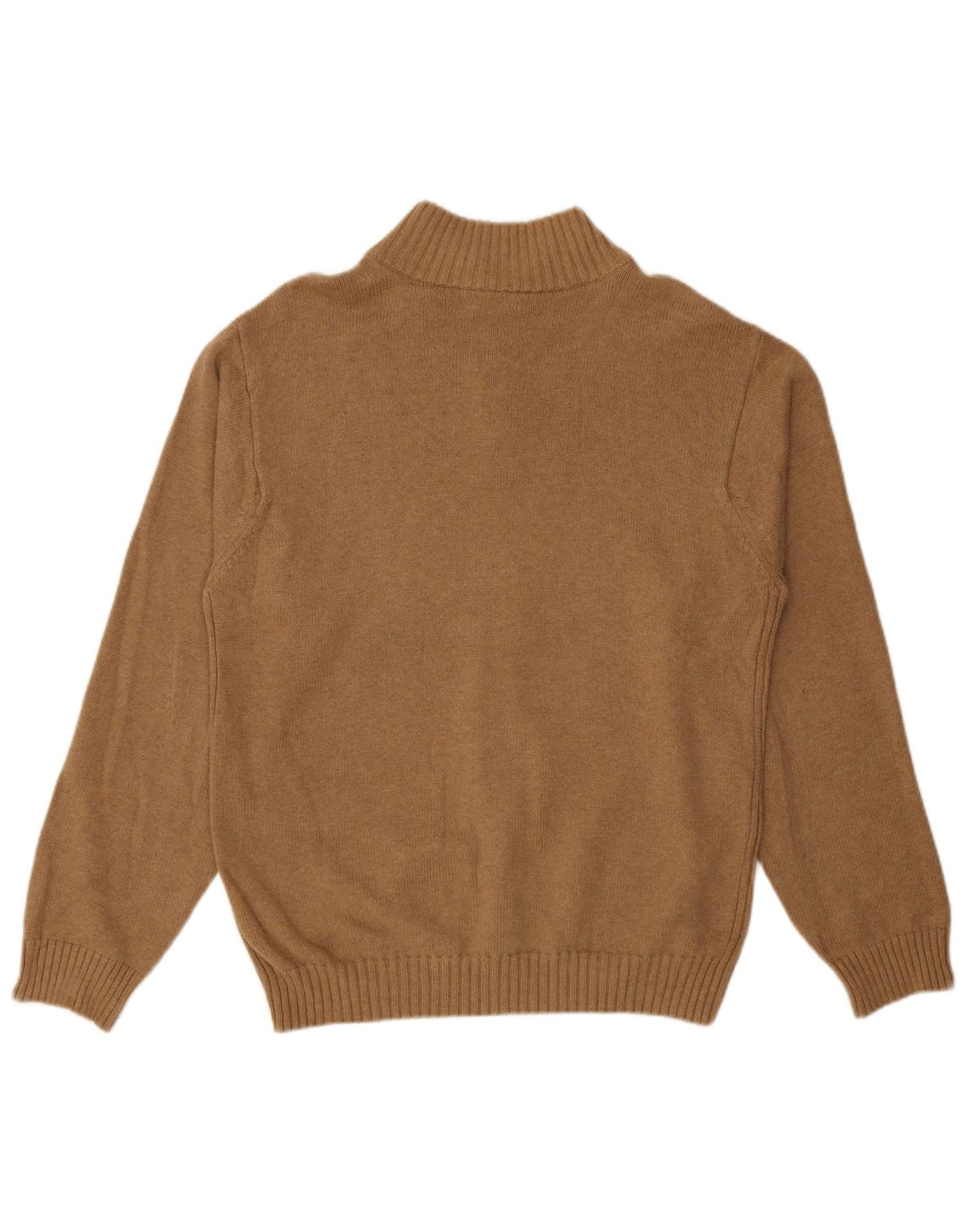 Izod Herren-Pullover mit Reißverschluss am Hals, XL, beige Baumwolle
