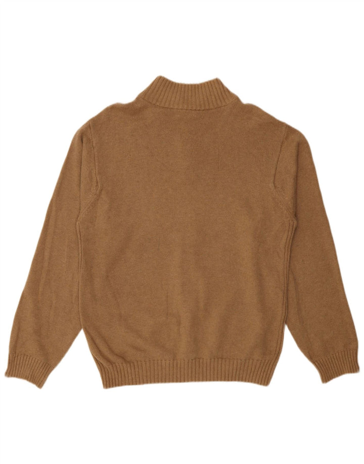 Izod Herren-Pullover mit Reißverschluss am Hals, XL, beige Baumwolle
