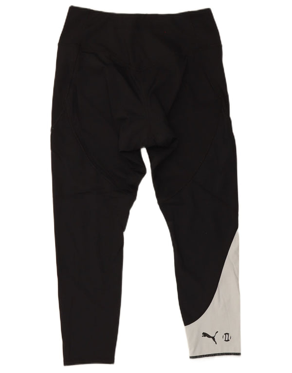Puma Damen Crop Leggings UK 18 XL Schwarz Colourblock