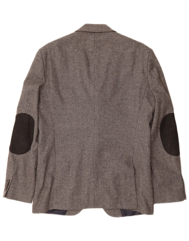 TOMMY HILFIGER Maßgeschneiderte Herren-Blazerjacke IT 48 Mittelgrauer Hahnentritt