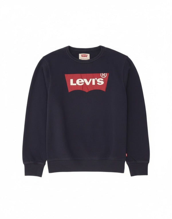 Levi's Mädchen-Sweatshirt mit Grafik, 15–16 Jahre, marineblaue Baumwolle