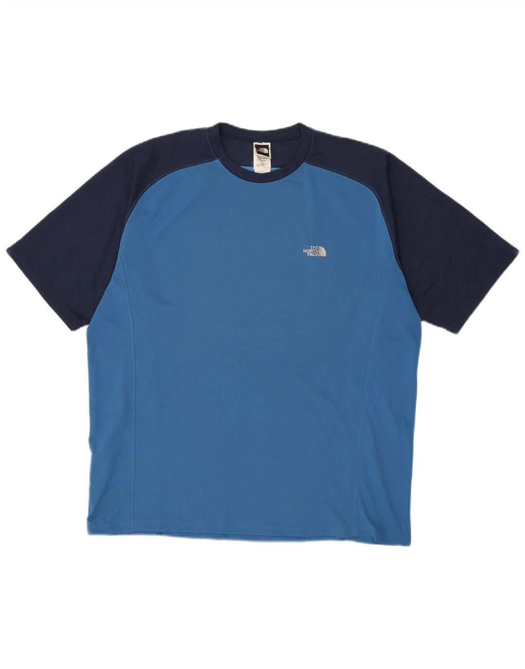 THE NORTH FACE Herren T-Shirt Top XL Blaues Colourblock-Polyester