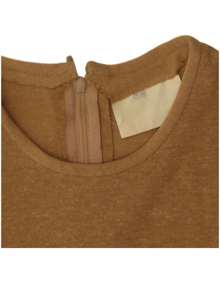 Vintage Damen A-Linie Kleid IT 38 XS Beige Polyester