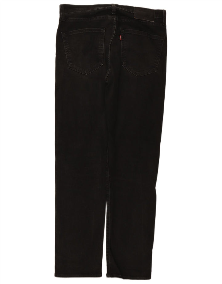 Levi's Herren 502 Tapered Jeans W32 L32 Schwarze Baumwolle