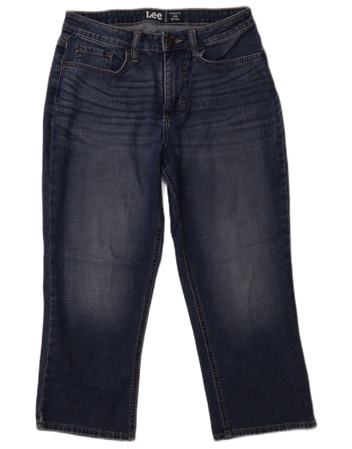 LEE Damen-Capri-Jeans mit normaler Passform, mittlerer Leibhöhe, US 8, Mittel, W28, L22, Blau