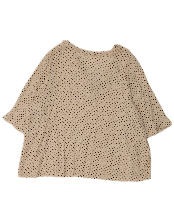 Marks & Spencer Damen-Blusenoberteil mit Rüschen vorne, UK 18, XL, gebrochenes Weiß, gepunktet