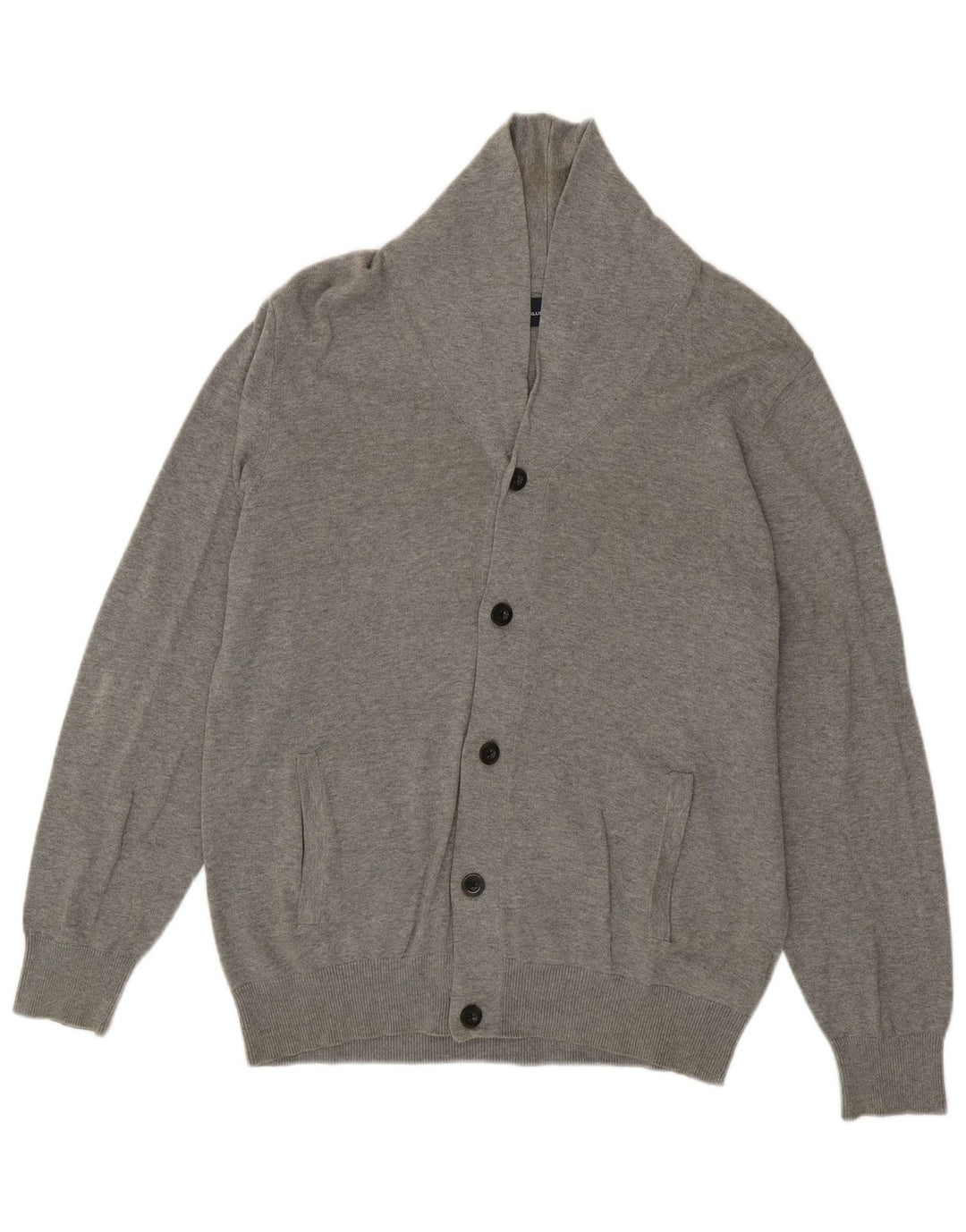 Marks & Spencer Herren-Strickjacke, groß, aus grauer Baumwolle