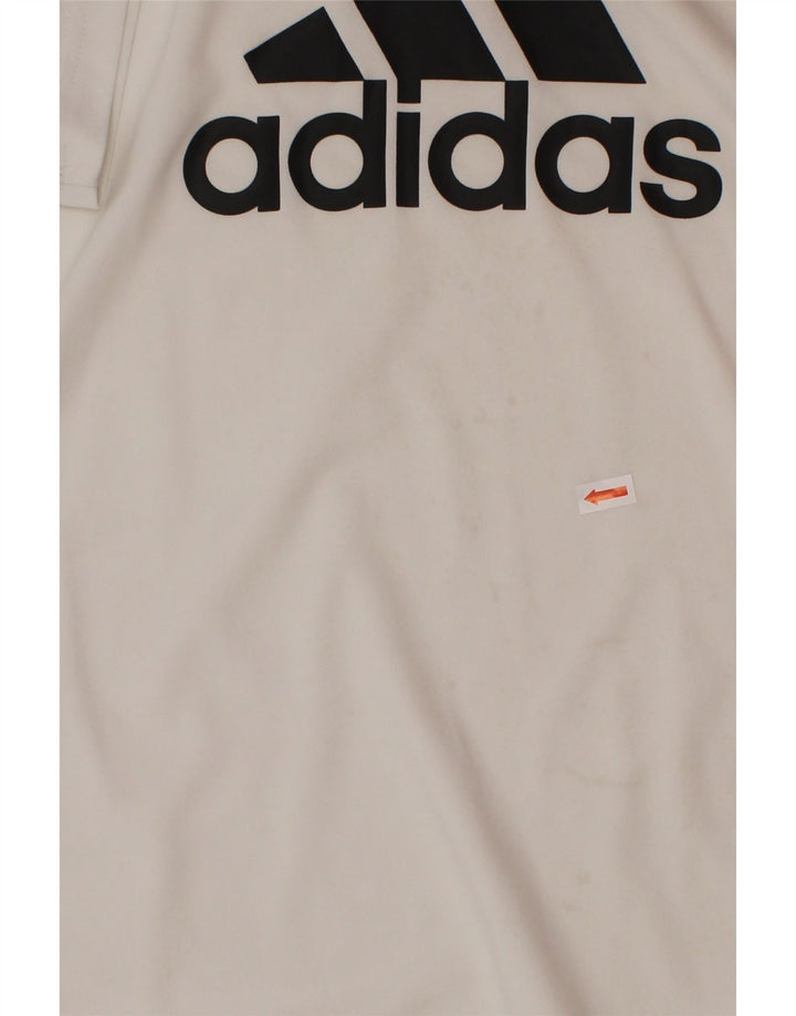 ADIDAS Grafik-T-Shirt für Jungen, 11–12 Jahre, weißes Polyester
