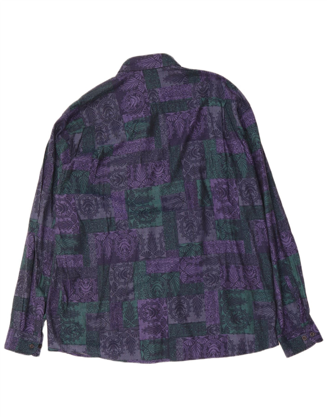 VINTAGE Herrenhemd Größe 44 XL Mehrfarbige Paisley-Baumwolle