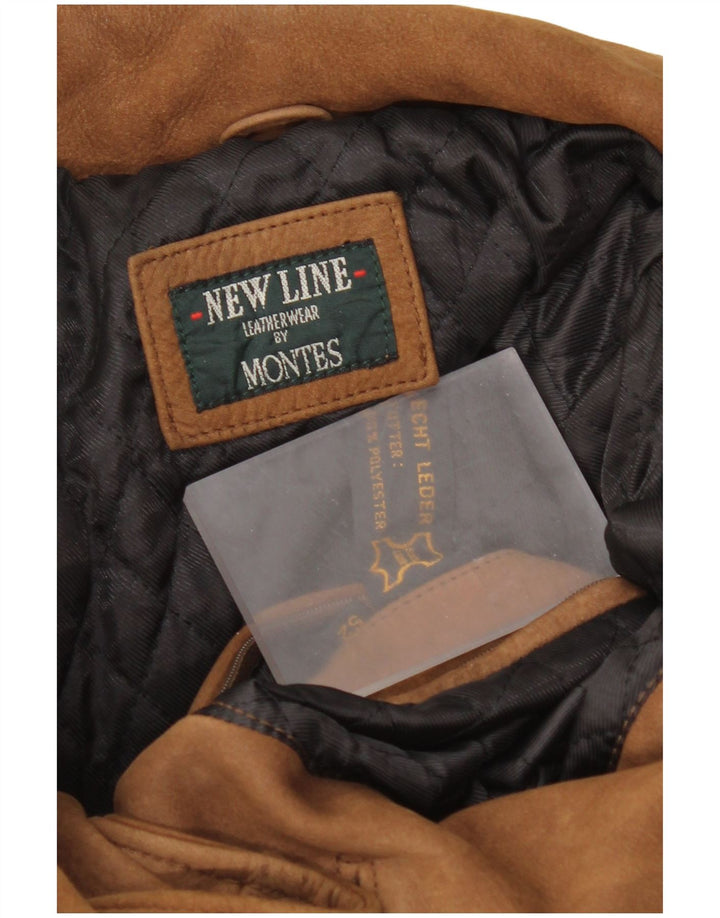 Montes Herren Lederjacke IT 52 XL Braunes Leder