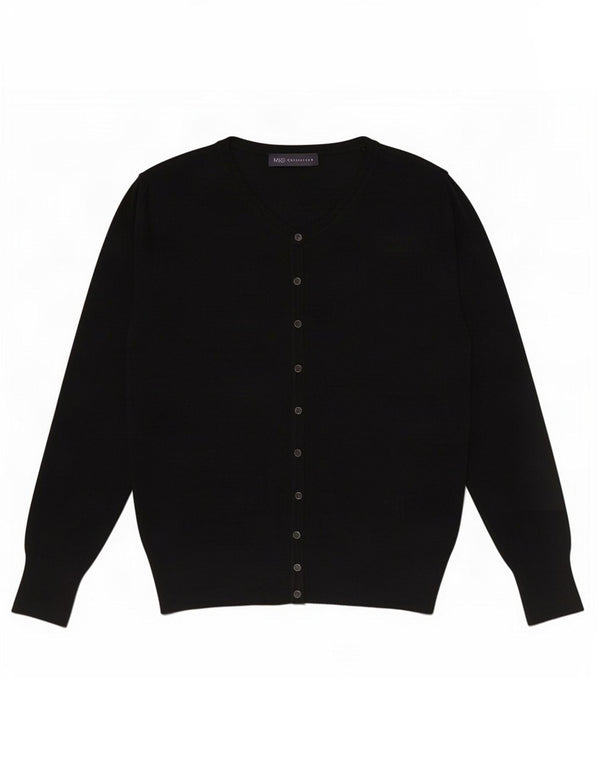 Marks & Spencer Damen-Cardigan-Pullover UK 12 Mittelschwarze Viskose