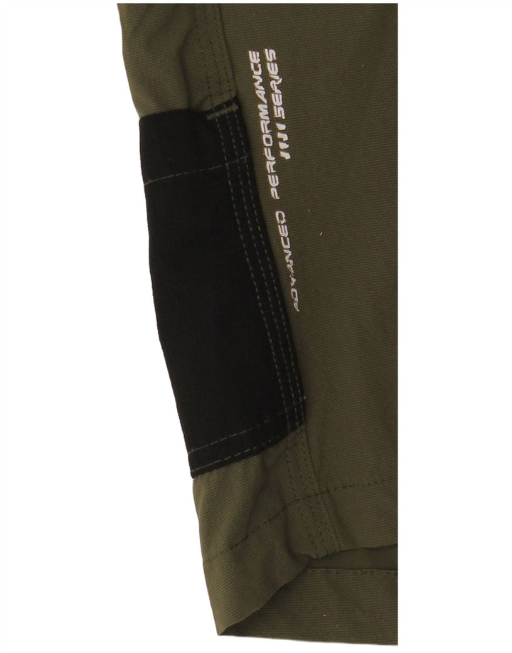 Vintage Herren Cargo-Shorts mit Grafik, Größe L, W34, Khaki, Farbblock