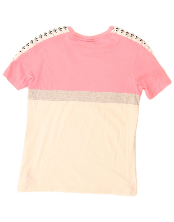 Adidas Grafik-T-Shirt für Mädchen, 13–14 Jahre, Rosa, Colourblock-Baumwolle