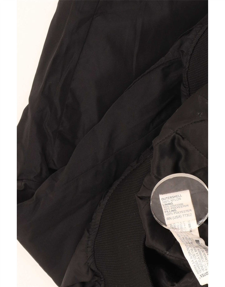 Vintage Herren Utility-Jacke UK 38 Mittelschwarzes Nylon