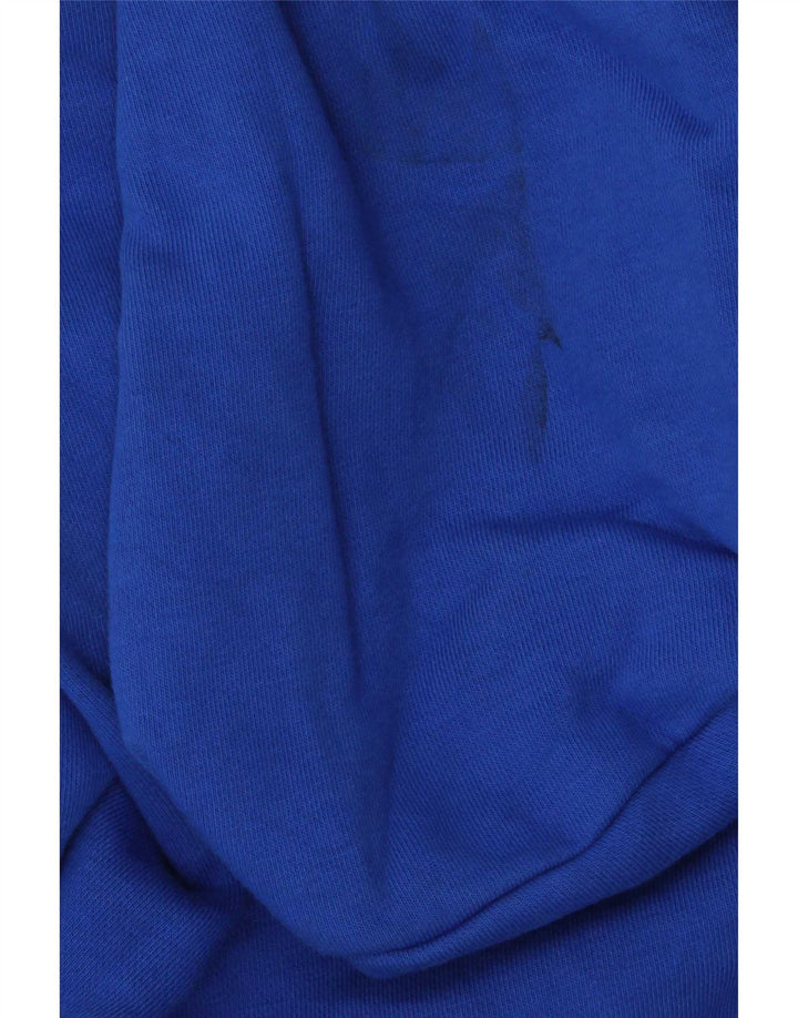 Adidas Herren Kapuzenpullover, groß, aus blauer Baumwolle