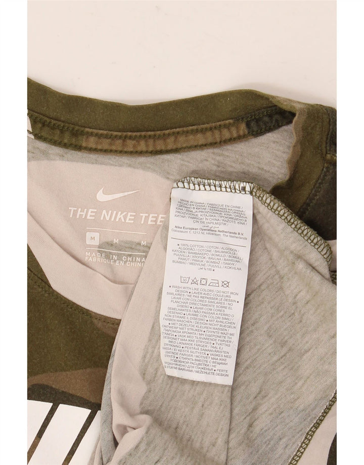 NIKE Herren-T-Shirt mit Grafik, mittlerer Khaki-Tarnung, Baumwolle