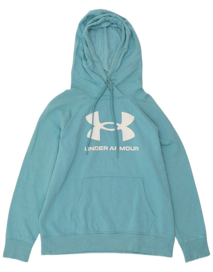 UNDER ARMOUR Damen Übergroßer Kapuzenpullover UK 14 Mittelblau meliert