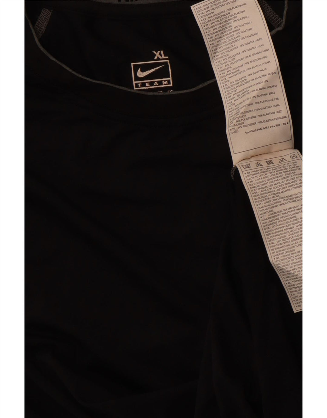 NIKE Damen-Trägershirt UK 18 XL Schwarz Polyester