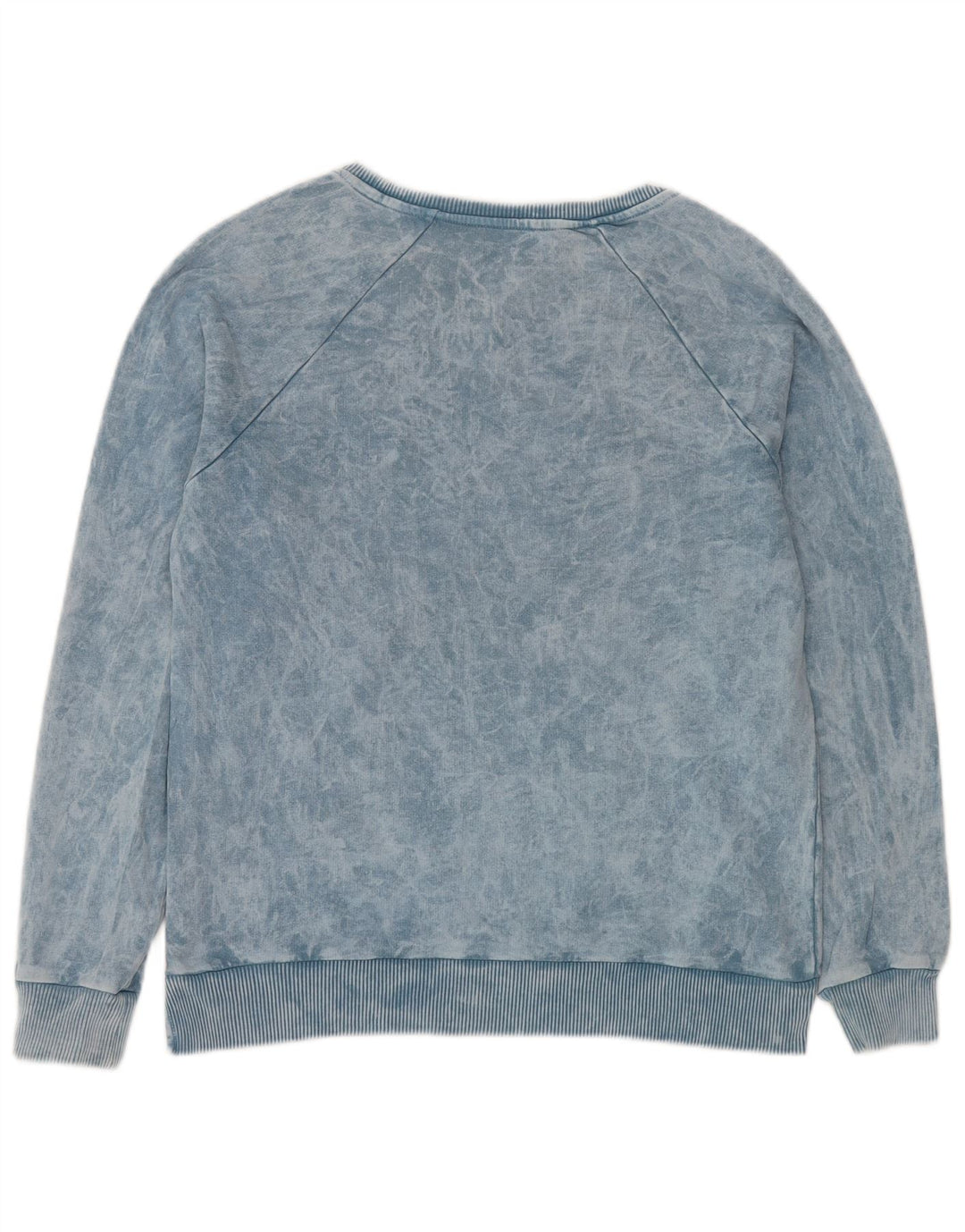 Best Company Herren-Sweatshirt mit grafischem Muster, groß, blaue Batik-Baumwolle