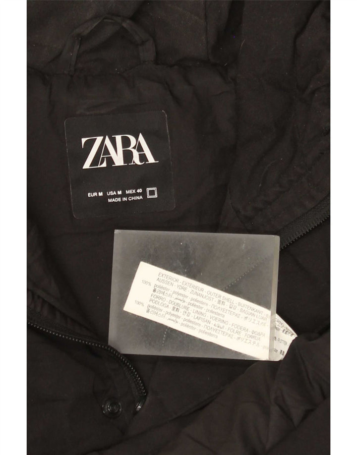 Zara Herren-Weste mit Kapuze, gepolstert, UK 38, Mittelschwarz, Polyester