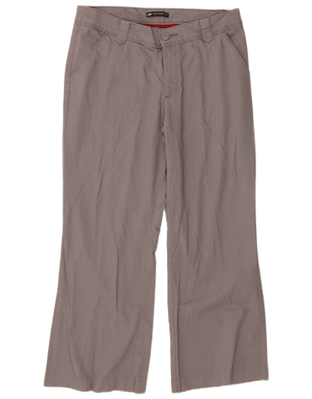 Lee Damen Modern Fit Straight Chino Hose W34 L27 Grau