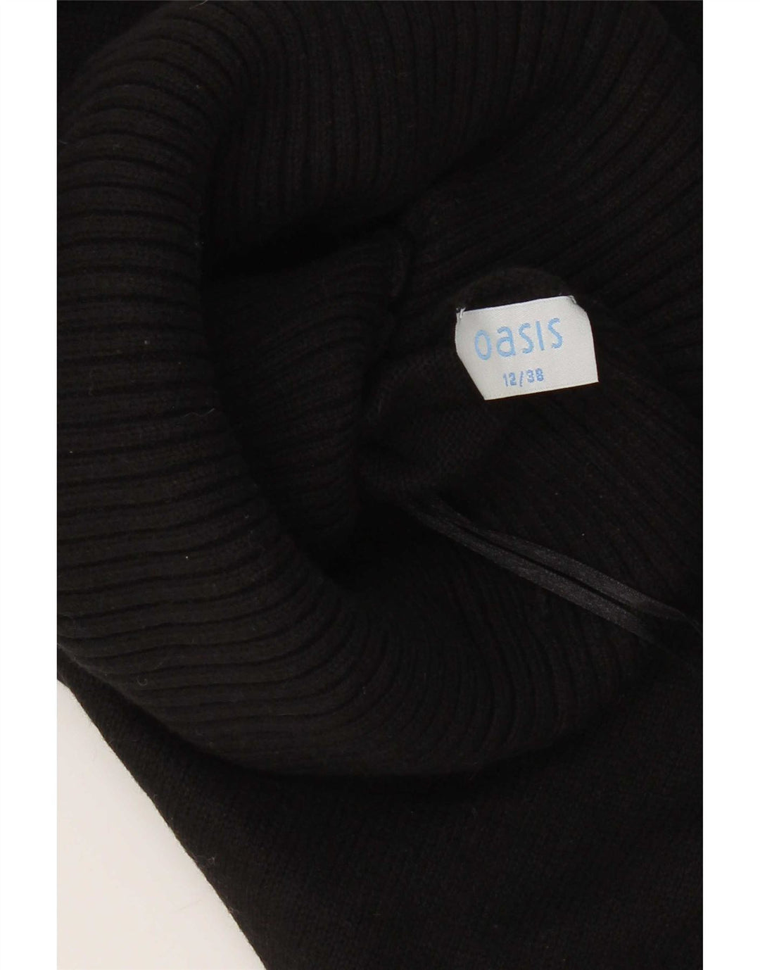 Oasis Damen-Pullover mit Rollkragen, kurzärmelig, Gr. 12, mittelschwarz