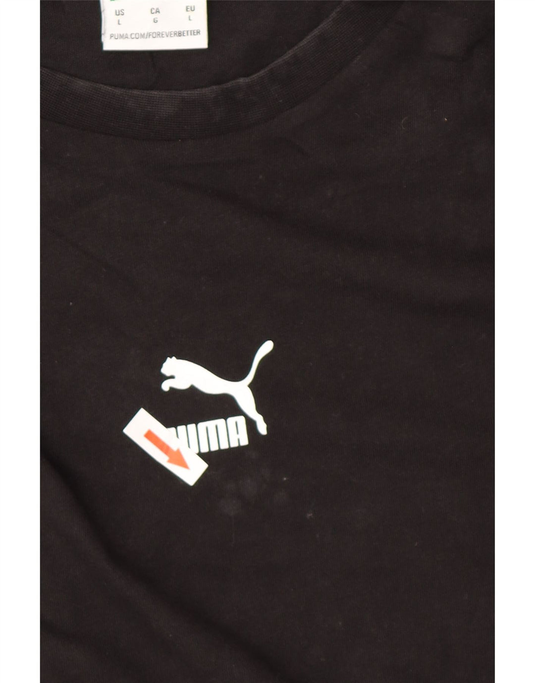 Puma Herren T-Shirt mit Grafik, groß, aus schwarzer Baumwolle