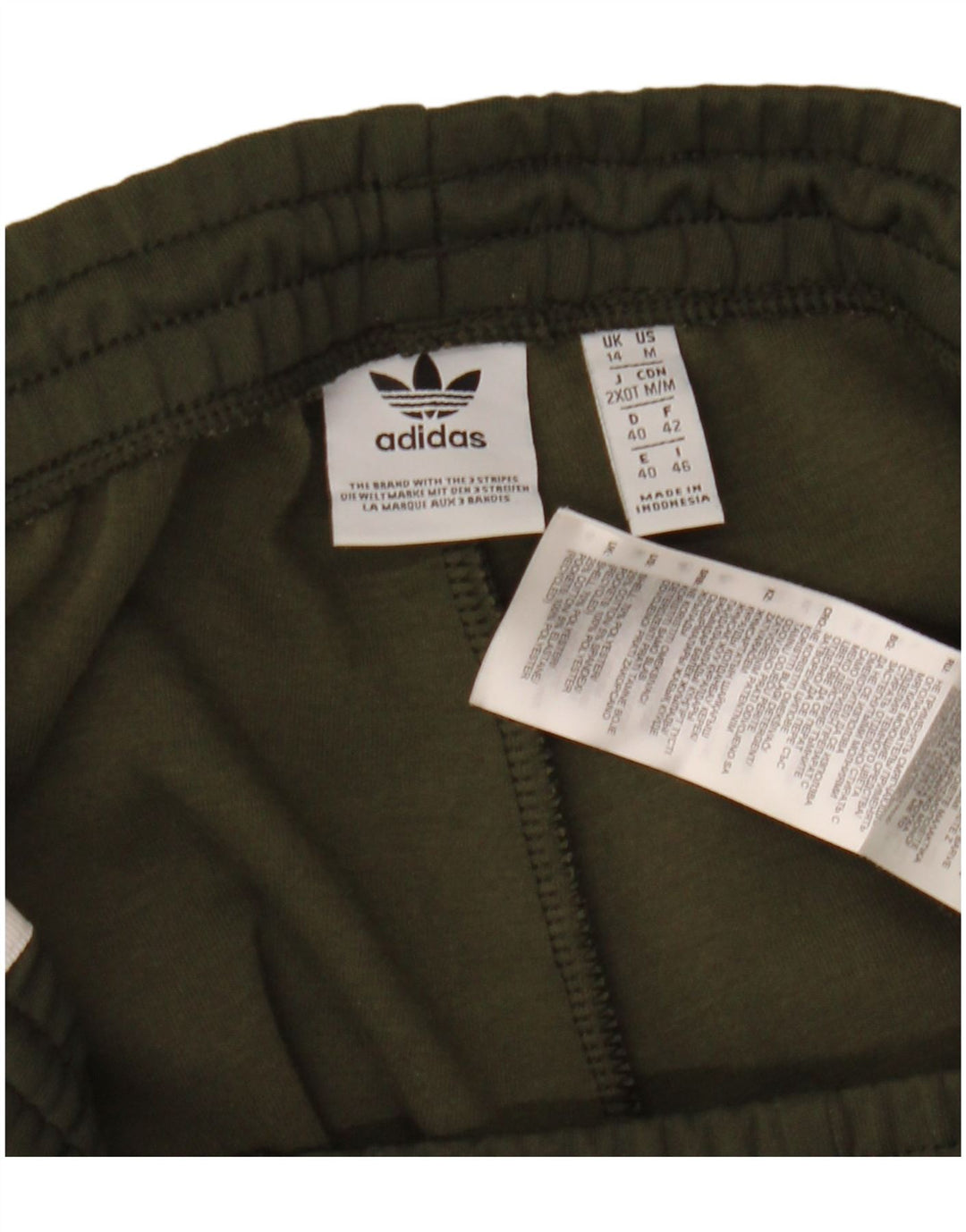 ADIDAS Damen-Trainingshose, UK 14, mittleres Khaki-Polyester