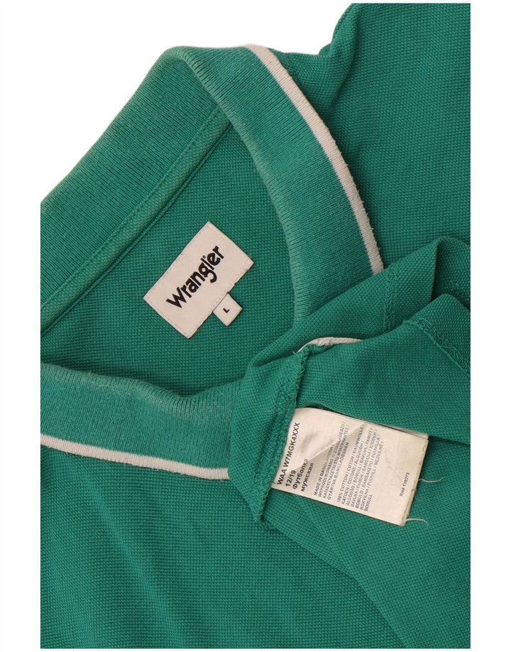 Wrangler Herren-Poloshirt, große grüne Baumwolle