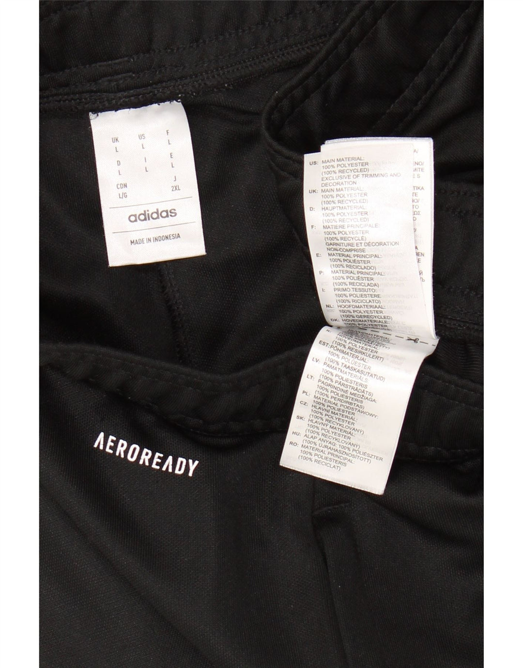 ADIDAS Herren Aeroready-Trainingshose, groß, aus schwarzem Polyester