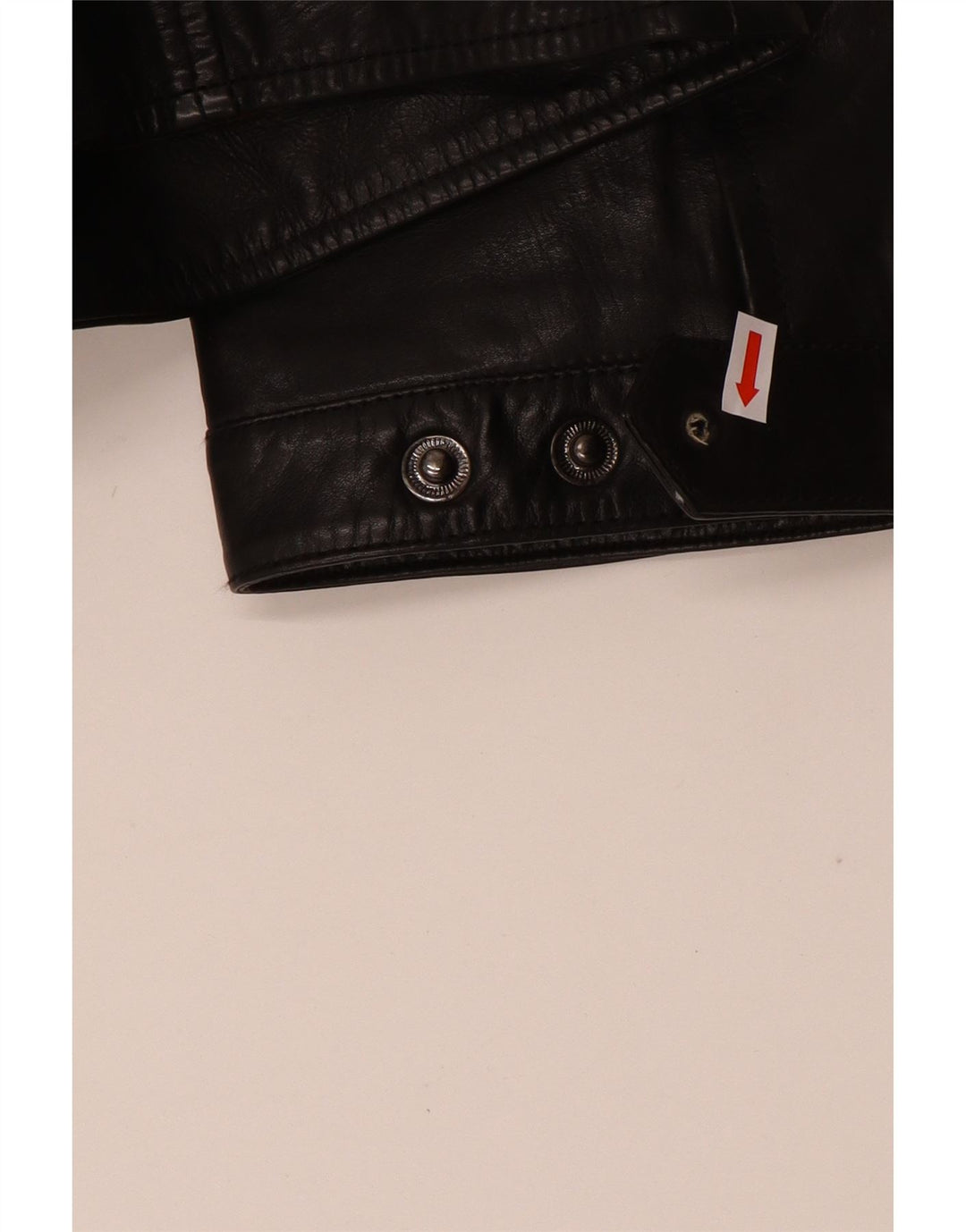 VINTAGE Herren Leder Bikerjacke IT 52 XL Schwarzes Leder