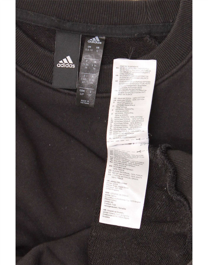 Adidas Damen-Sweatshirt in Übergröße, Größe S, Größe S, Schwarz, Baumwolle