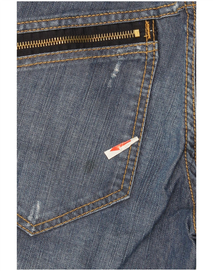 Liu Jo Damen Jeansshorts W28 mittelblaue Baumwolle