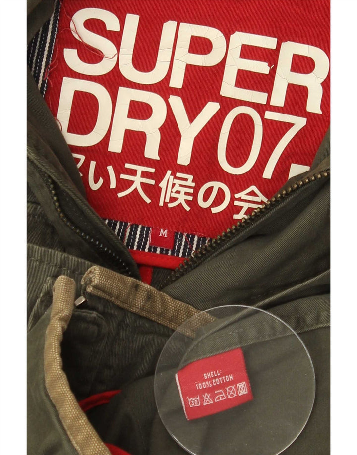 Superdry Herren Graphic Utility Jacke UK 38 Medium Khaki Baumwolle